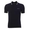 View Item Classic Ben Sherman Mod Retro Tipped Pique Polo Shirt Navy